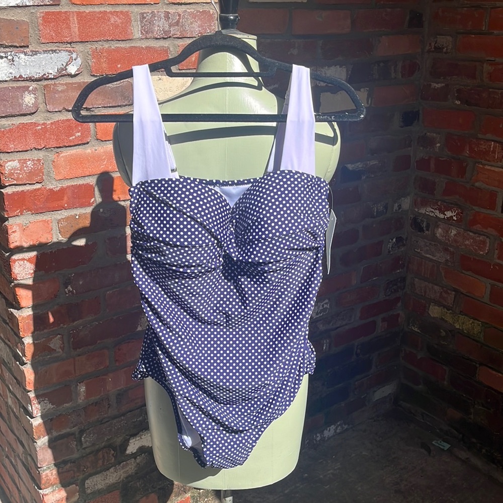NWT Meet. Curve Polka Dot One Piece Swimsuit size XL